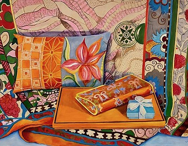 Hermes Orange an oil painting by Elaine Forrest