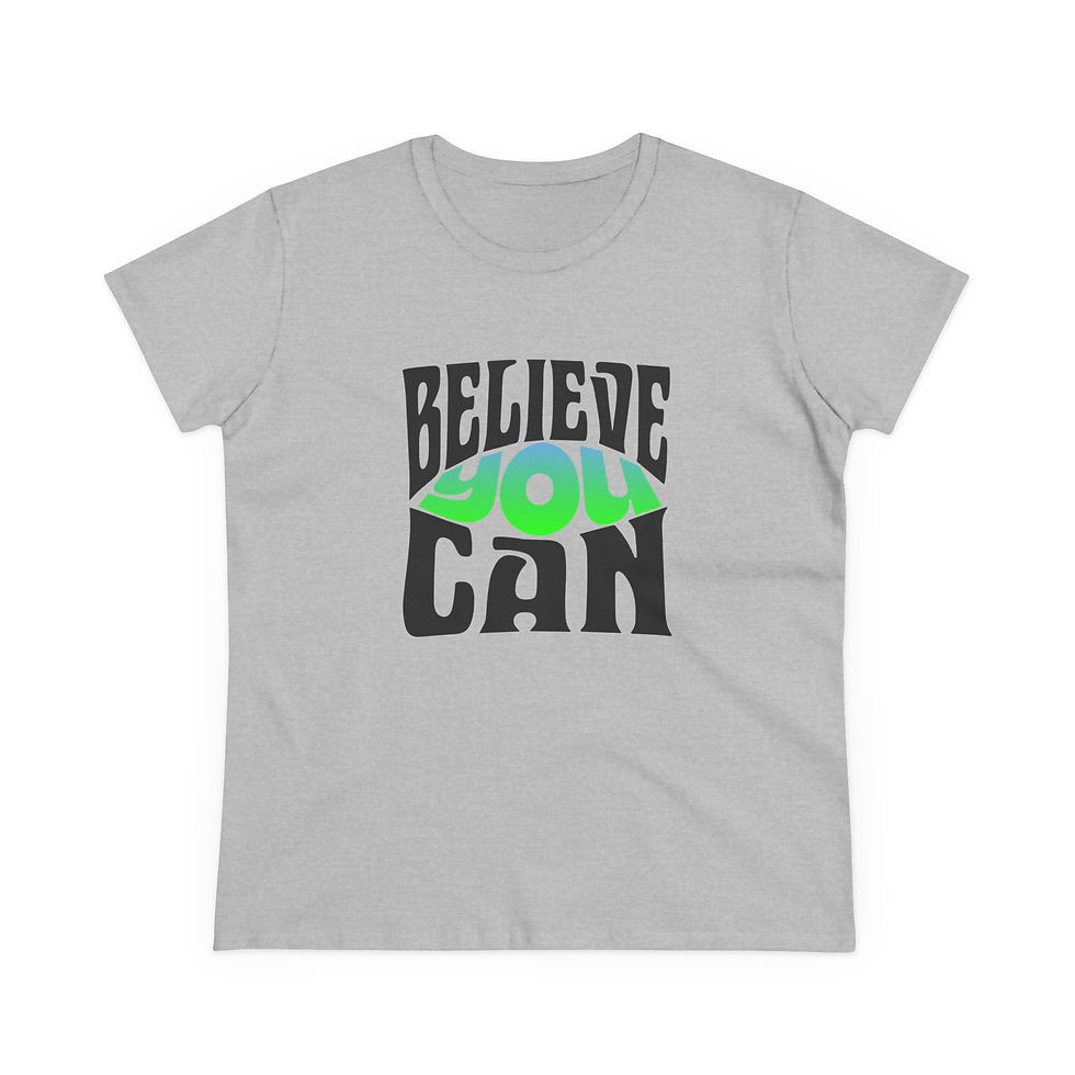 Thumbnail: Women's Believe You Can Midweight Cotton Tee