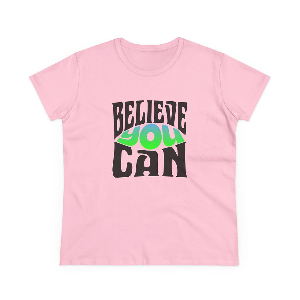 Thumbnail: Women's Believe You Can Midweight Cotton Tee