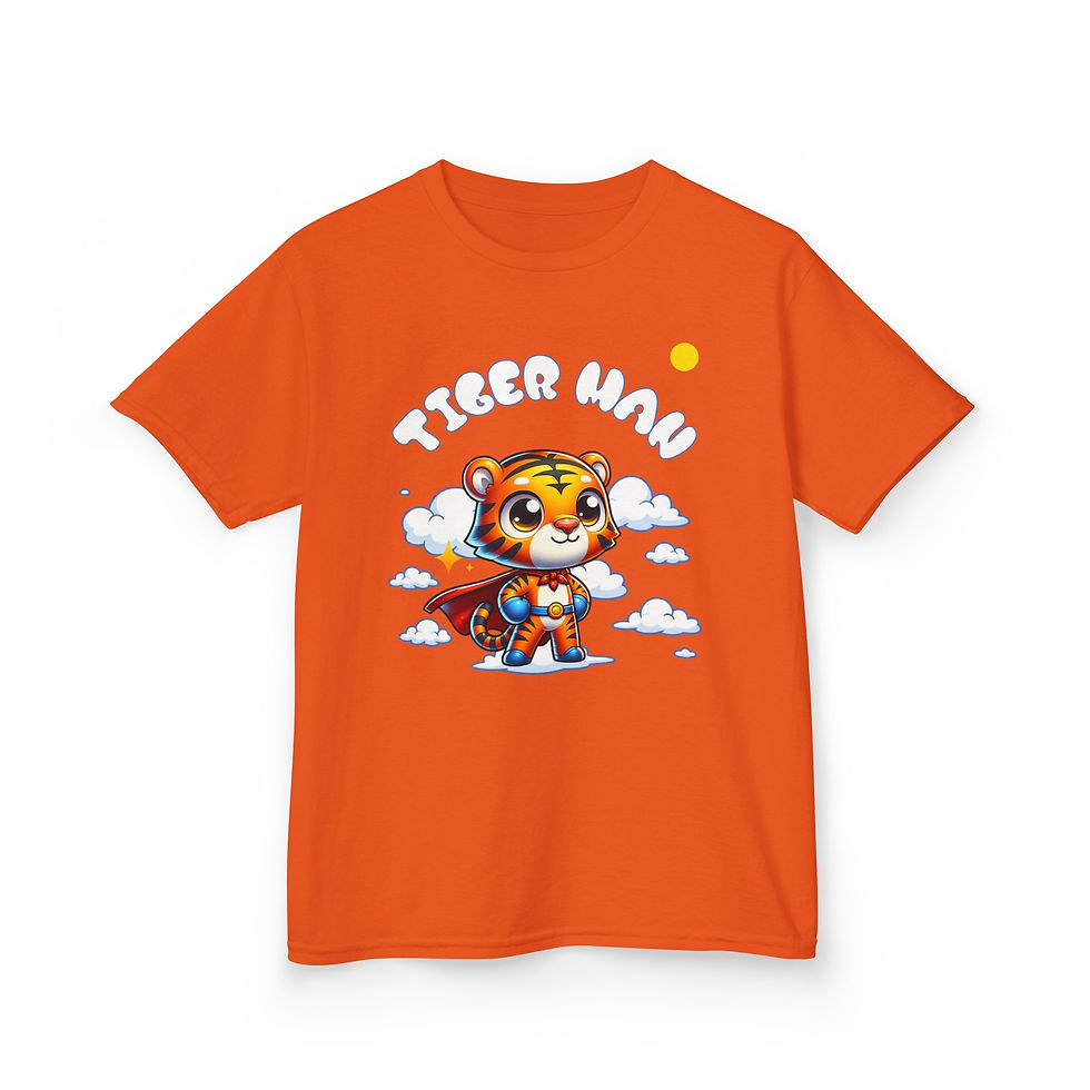 Thumbnail: Boys Kids Tiger Man Heavy Cotton™ Tee