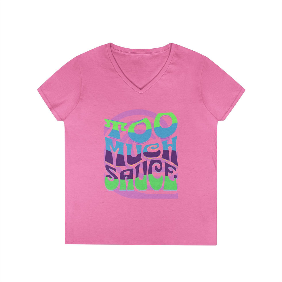 Thumbnail: Ladies' Too Much Sauce (Surf Edition) V-Neck T-Shirt