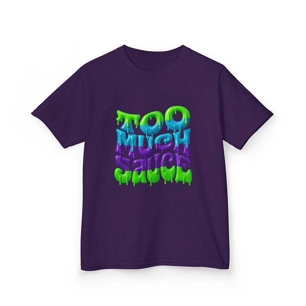 Thumbnail: Kids Too Much Sauce Rain Heavy Cotton™ Tee