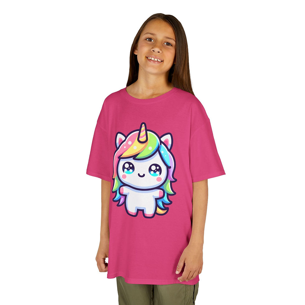 Thumbnail: Girls Kids Unicorn Plushie Heavy Cotton™ Tee