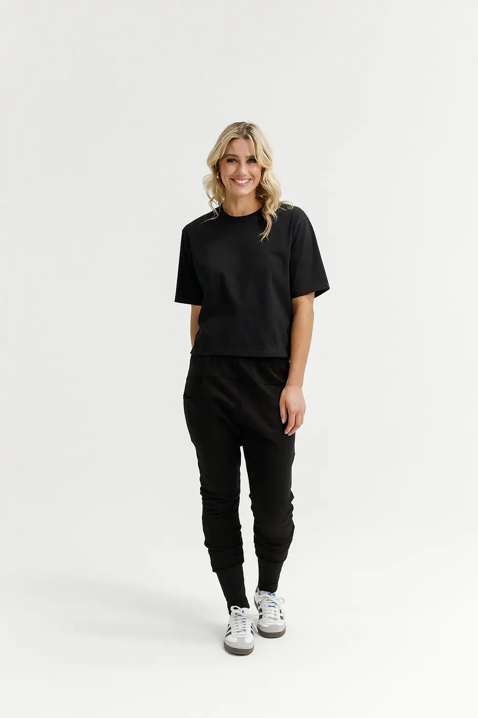 Thumbnail: Apartment Pants - Winter Weight - Black with Graphite Daisy