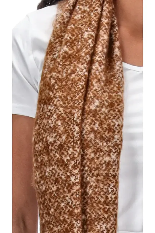 Thumbnail: TASSEL SCARF MOCHA MARLE