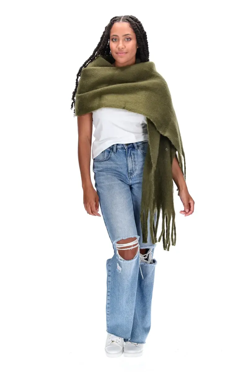Thumbnail: TASSEL SCARF KHAKI