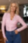 Thumbnail: Renee Lace Body Suit Pink