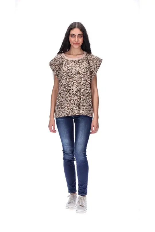KINSLEY TOP TAN LEOPARD