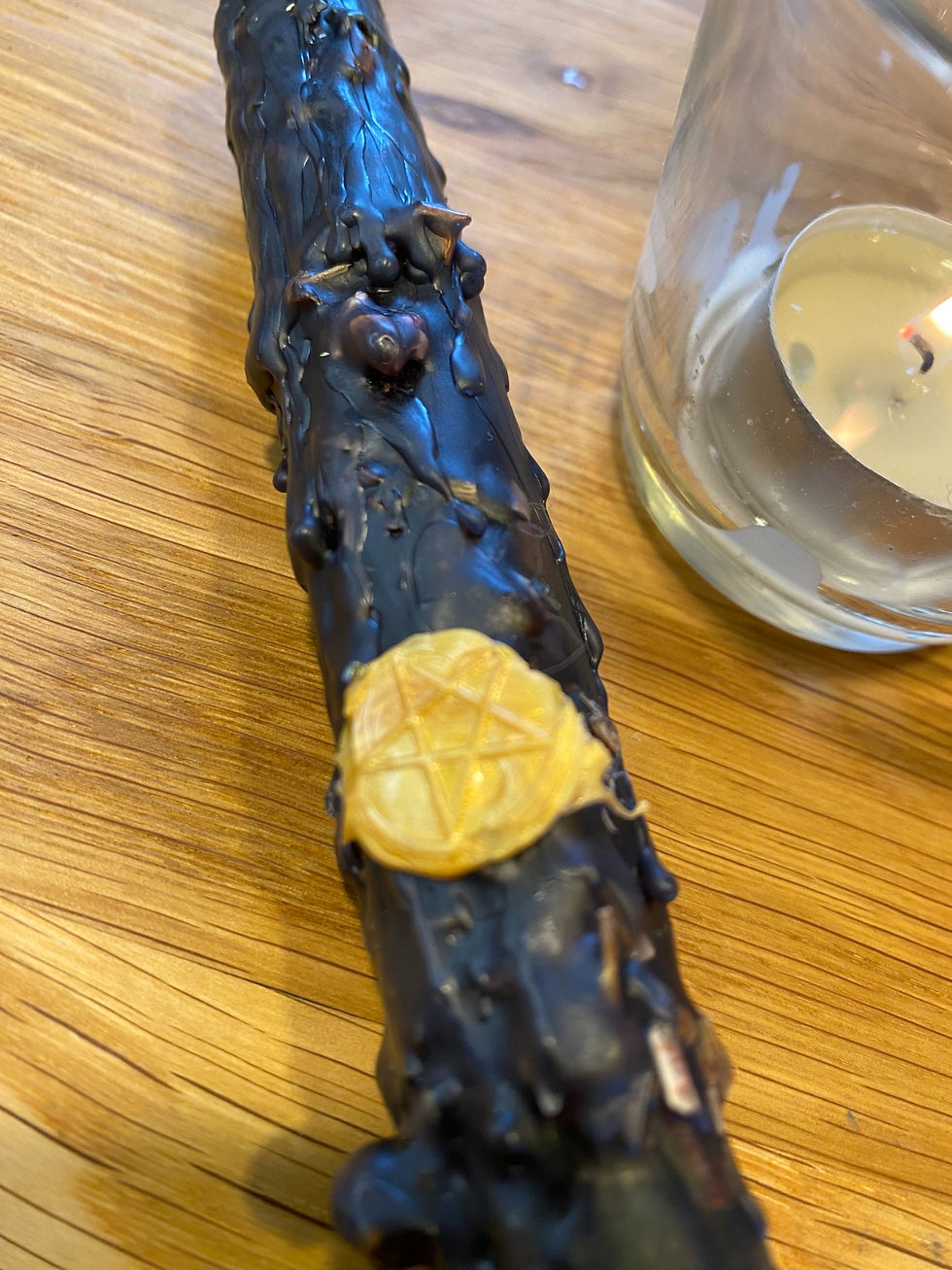 Miniaturbild: Kräuterkerze Schwarz