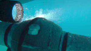 Fizzing prop shaft anode