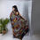Thumbnail: Elegant Black Pure Bangalore Silk Saree With Multicoloured Kantha Stitch Embroid