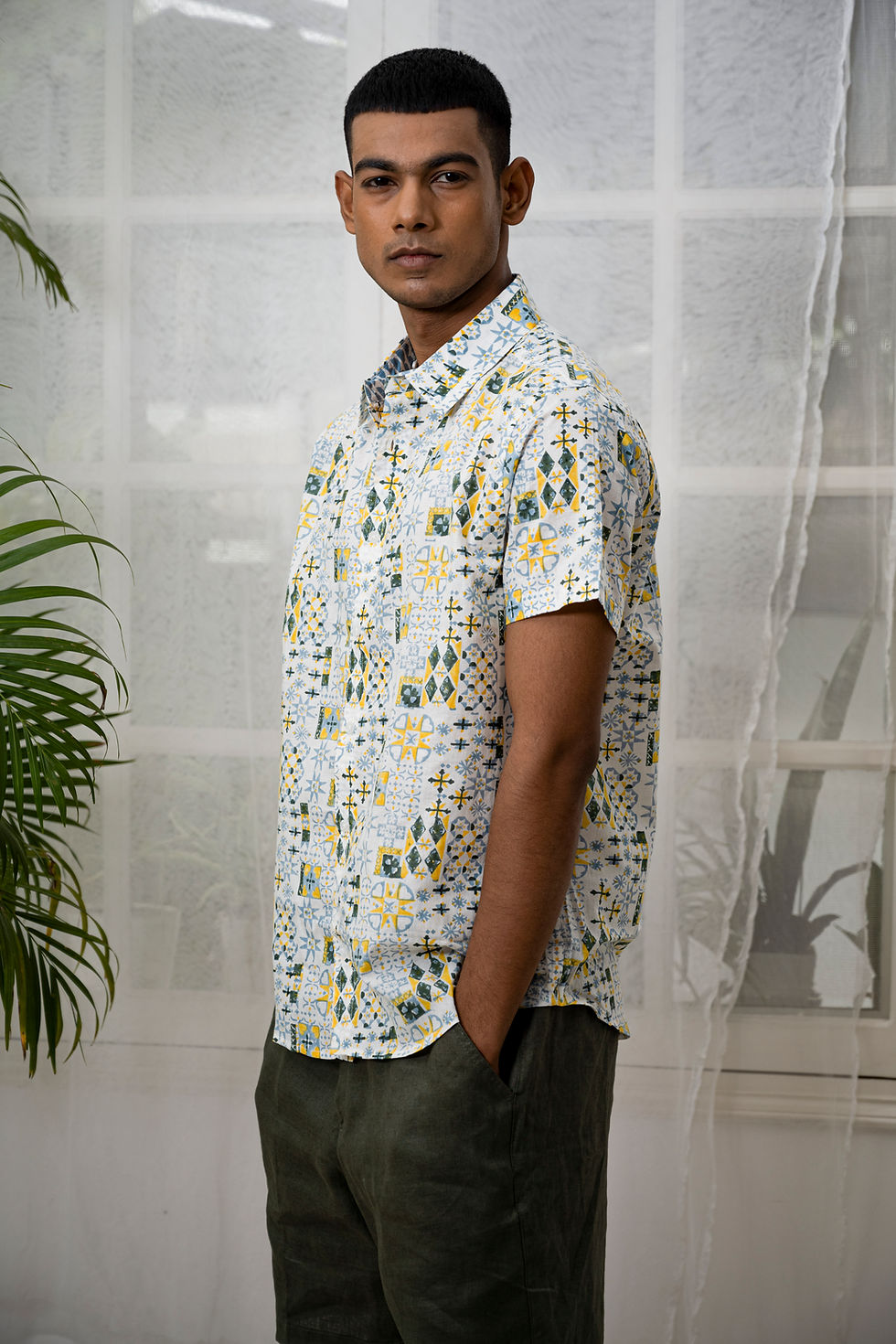 Thumbnail: geometric beach shirt