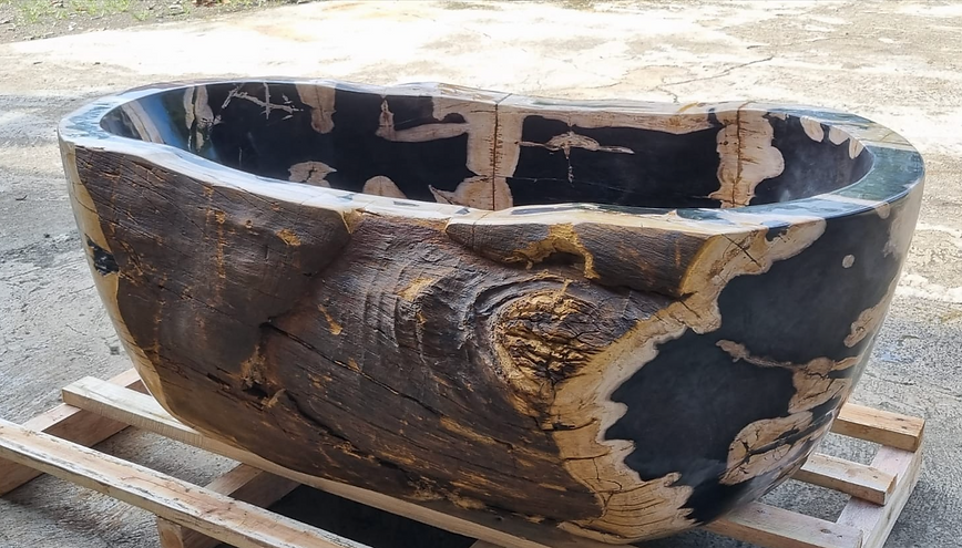 petrified wood bathtub