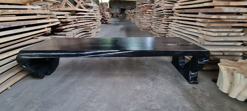 Burnt Suar Wood Dining Table