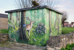 Fresque décoration trompe l'oeil sur mesure peinture décorative street art aube grand est hérault montpellier troyes chaumont reims langres bar sur aube saint dizier auxerre meuse haute marne graffiti peinture murale particulier entreprise paysage peint 