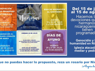 Rezemos pela Igreja da Nicarágua