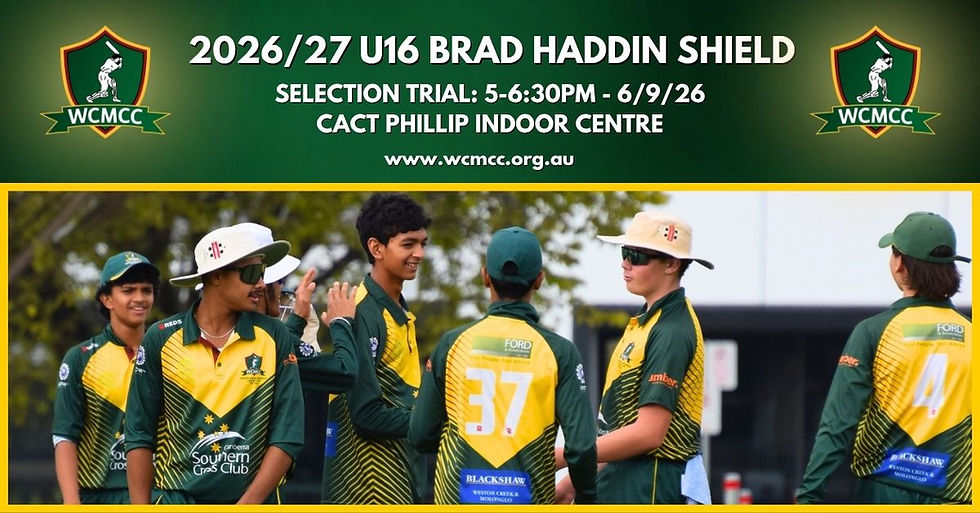 New in 2026/27 - U16 Brad Haddin Shield