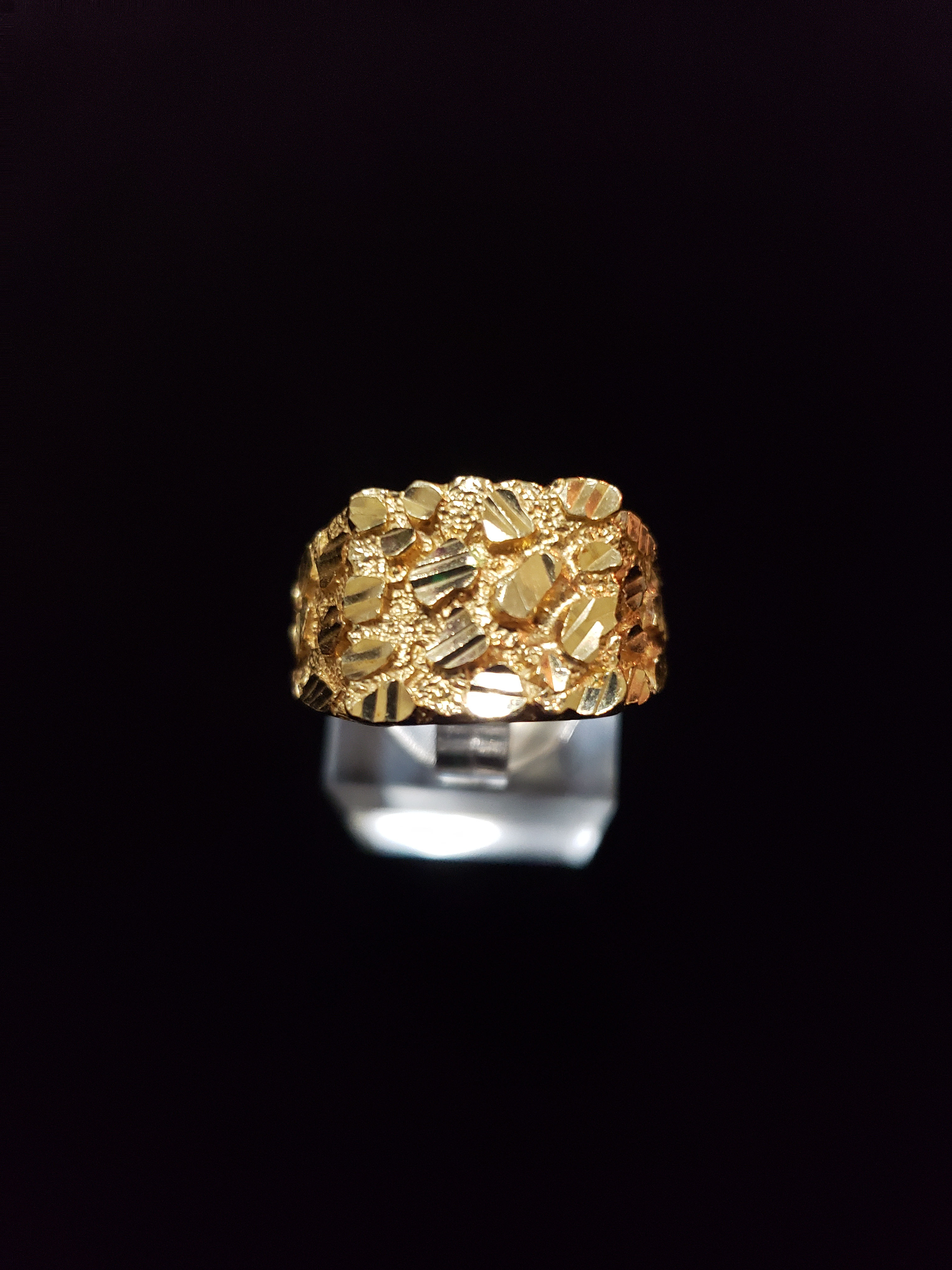 Mens Gold Nugget Ring