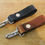 Thumbnail: Bath Leather Goods belt key loops in black & brown