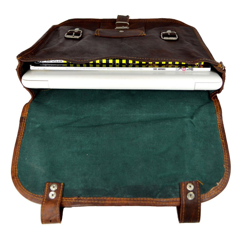 Thumbnail: 13" Wide Classic Leather Satchel 13WSWP