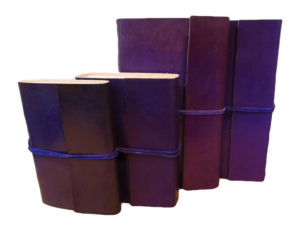 Thumbnail: Pocket Size Journal in purple leather with approx. 40 pages