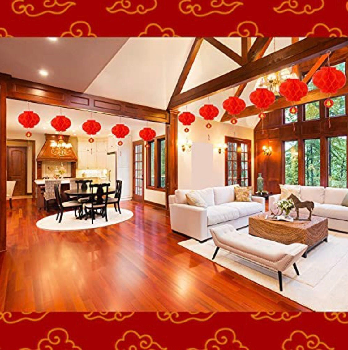 Hanging Lantern Decoration for New Year or Festivals 1 piece