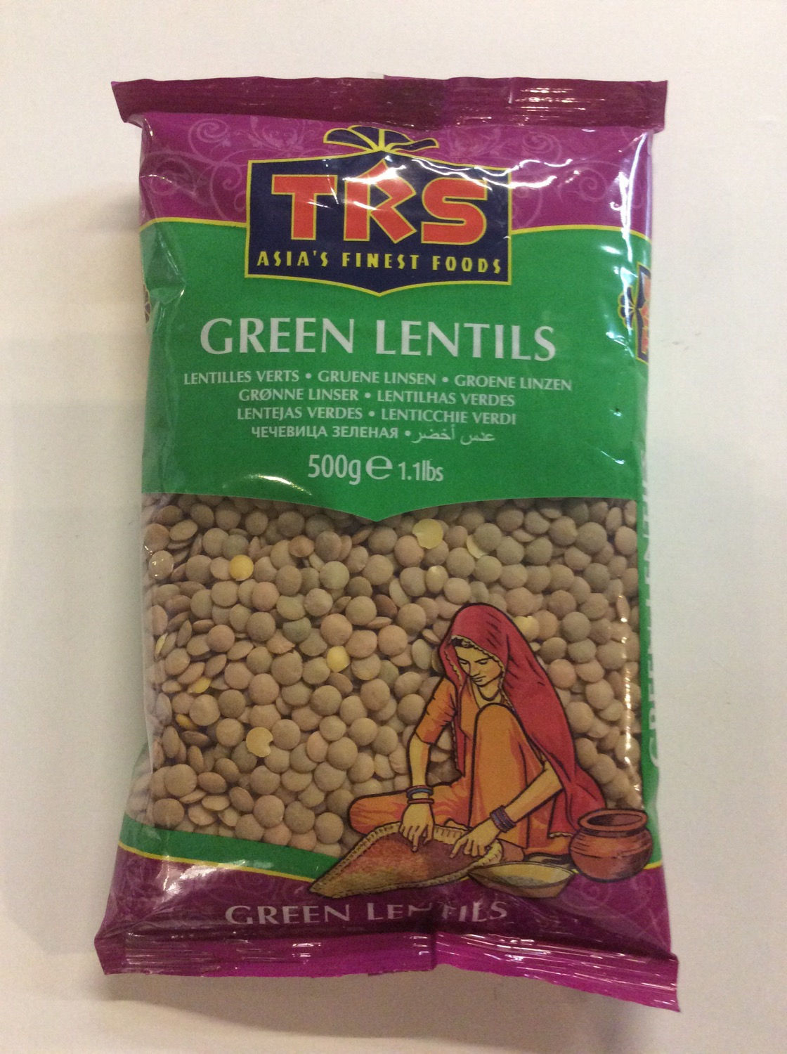 Green Lentils Whole TRS 500g
