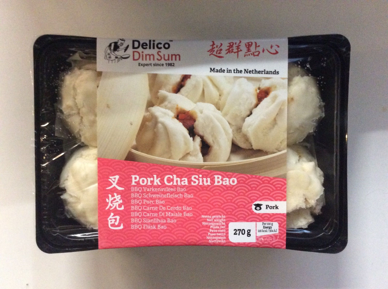 Frozen Cha Siu Bao Pork Delico 270g