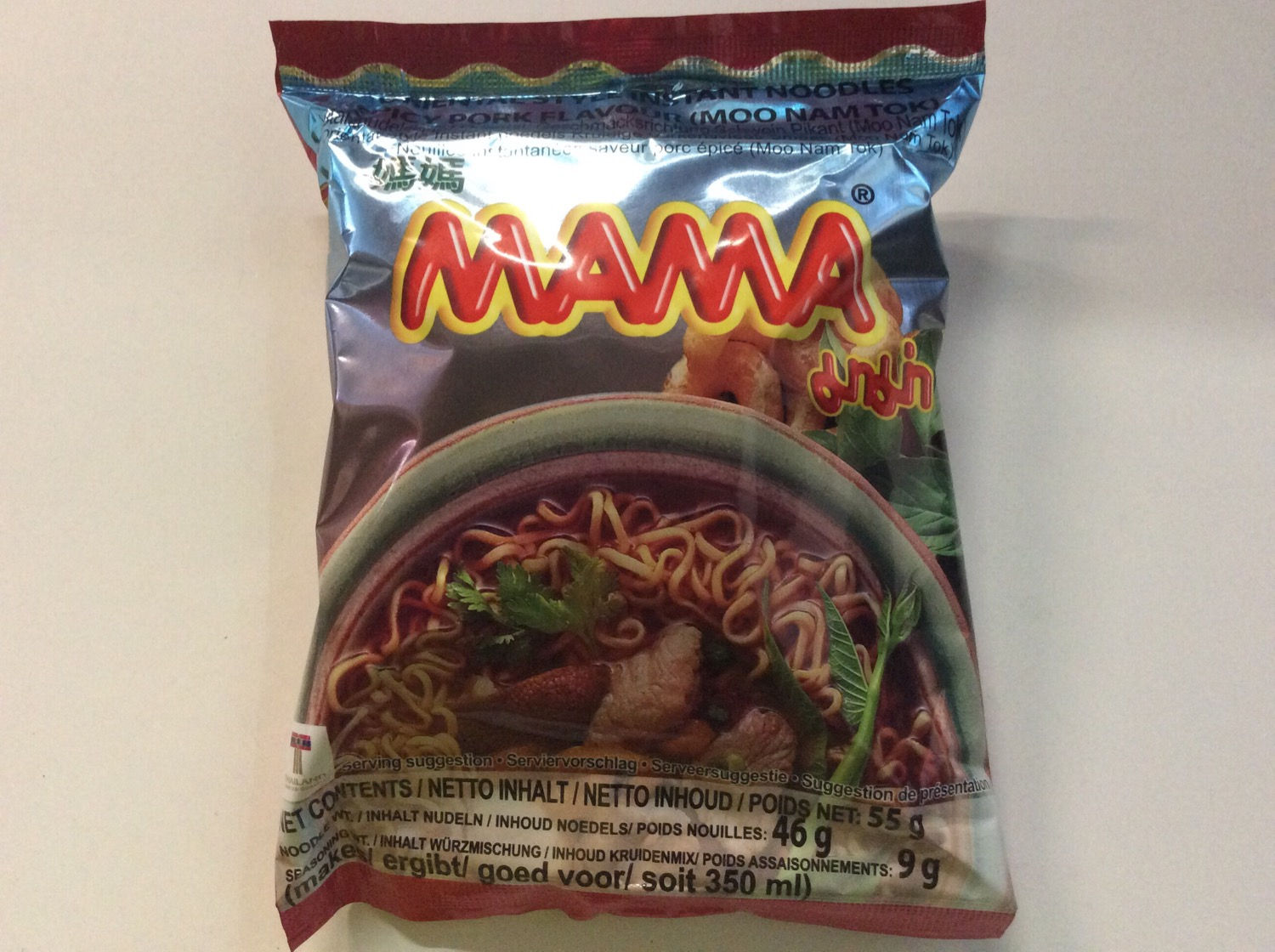 Instant Noodles Spicy Pork Flavour Moo Nam Tok Mama 55g