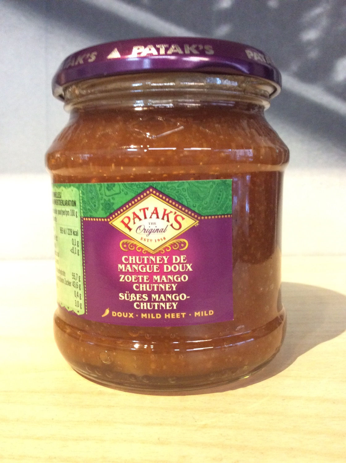Mango Chutney Mild Pataks 340g