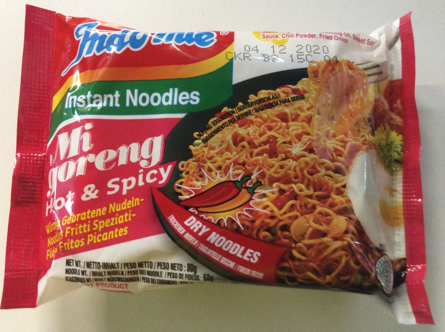 Instant Noodles - Mi goreng Hot & Spicy - Indo Mie - 80g