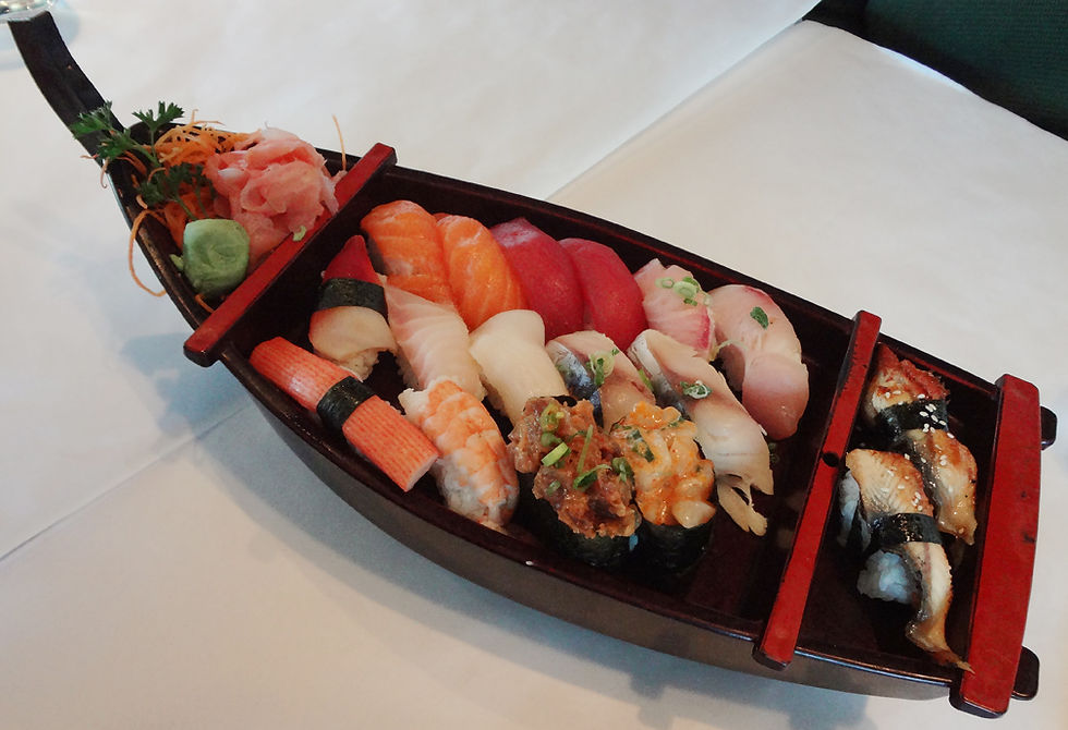 Thumbnail: Sushi Boat Black Lacquer 45x18cm