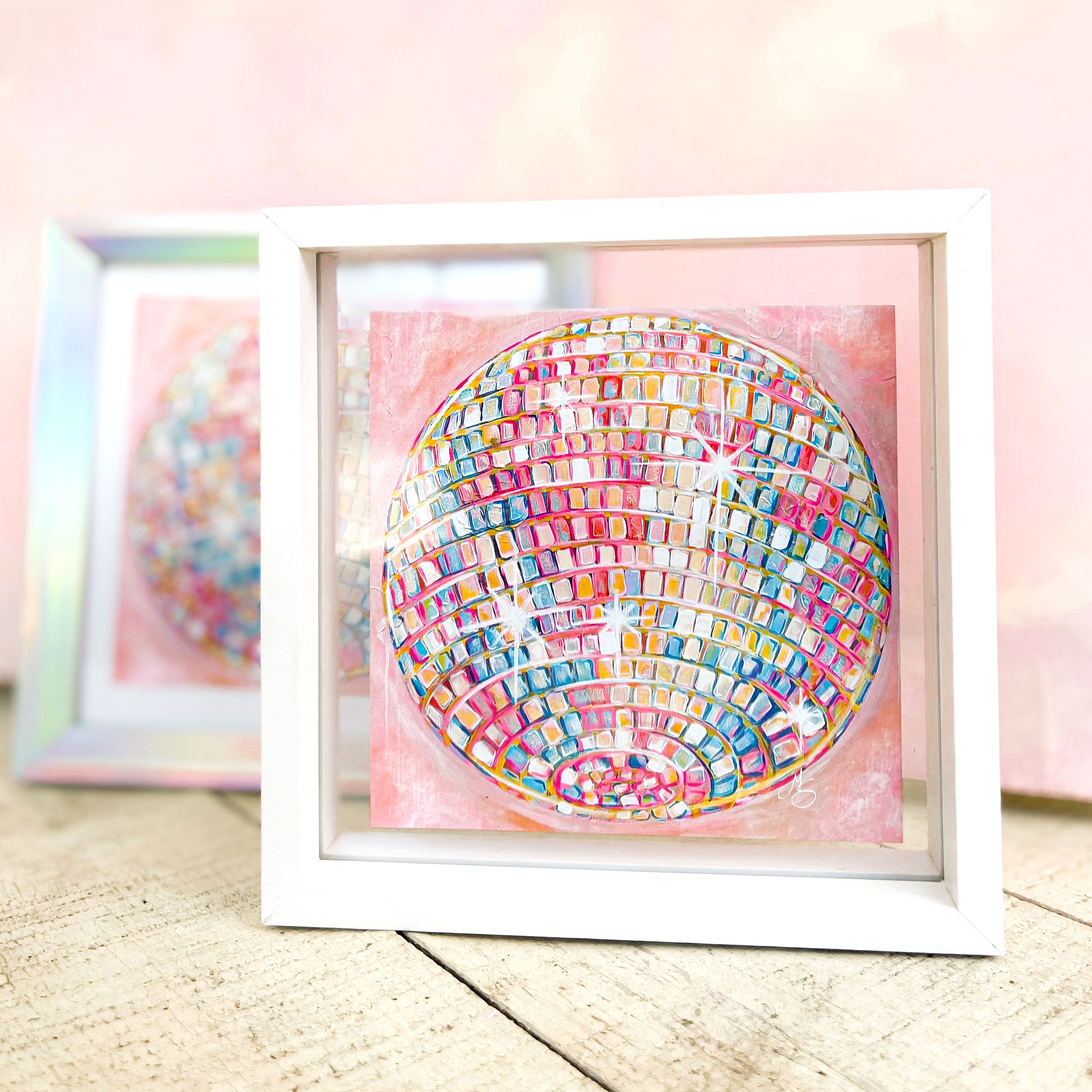 "Mirror Ball" Mini Canvas Print: 4x4