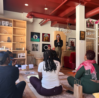 S.L. Jordan leading the Worship portion of Sunday Communion in Detroit, Mi to a room full of Black women.