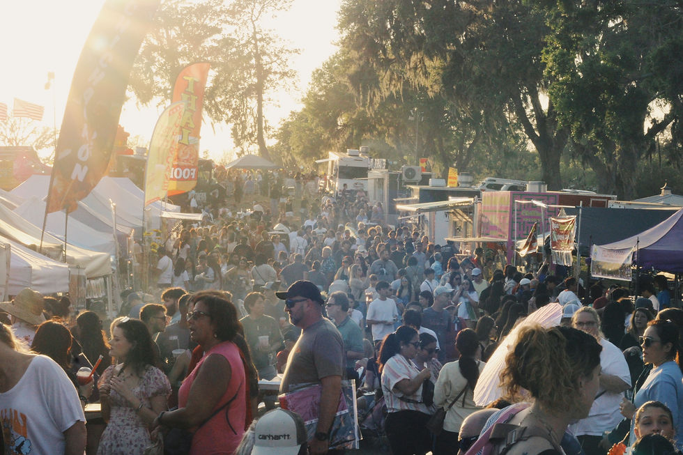 Guests at Saigon Night Market's Floating Lantern Festival in February 2025. Dade City, FL.