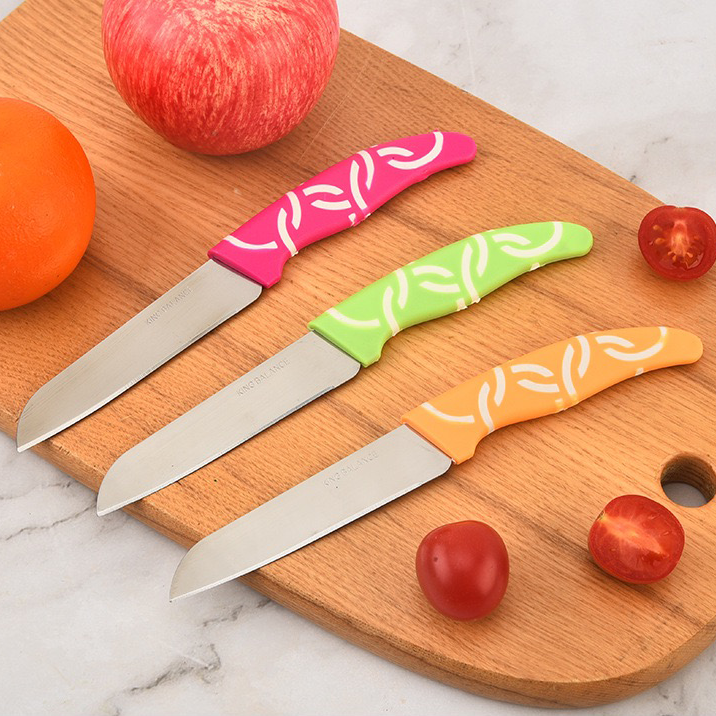 Thumbnail: STAINLESS STEEL FRUIT PARING KNIFE WITH PLASTIC HANDLE