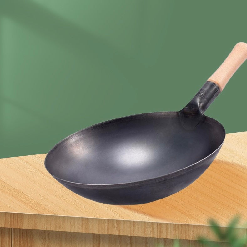 Thumbnail: Wooden handle Wok 32-43CM