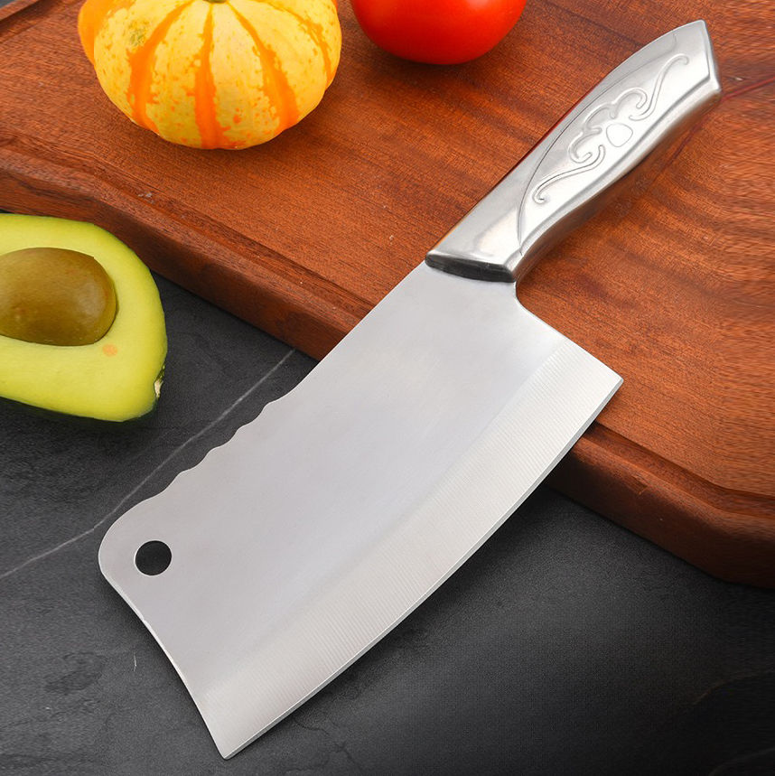 Thumbnail: KITCHEN KNIFE CHINESE MEAT CHOPPER CLEAVER HAND MADE KNIFE