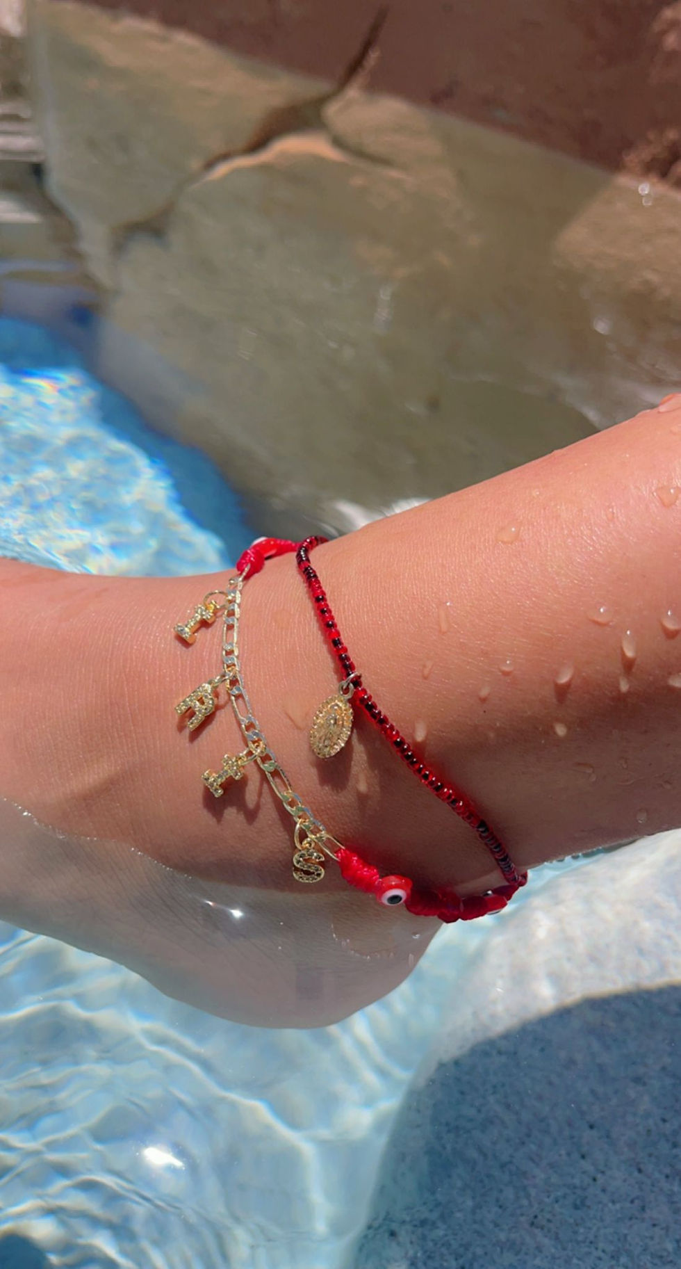 Thumbnail: Personalized Name with Evil eye/Customize Anklet