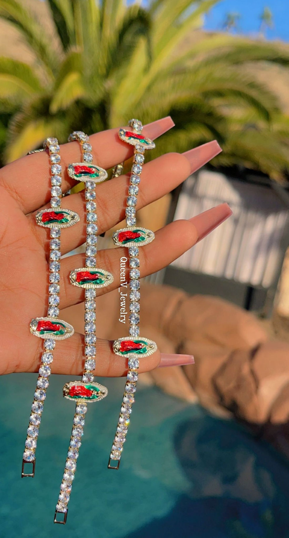 Thumbnail: Virgencita Bling Tennis Bracelet