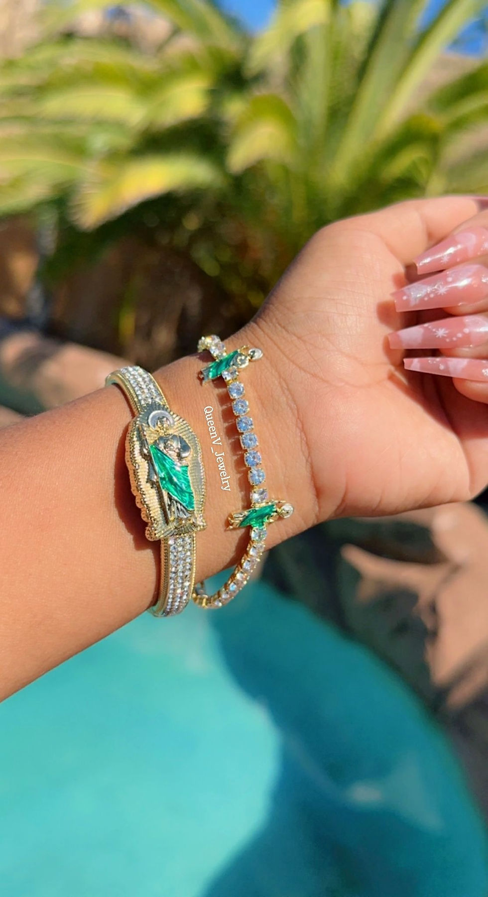 Thumbnail: 3Tone San juditas Bling Bracelet