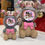 Thumbnail: Christmas Teddy Bear pin for Love MINI size Figurine Keychain Doll Handmade set
