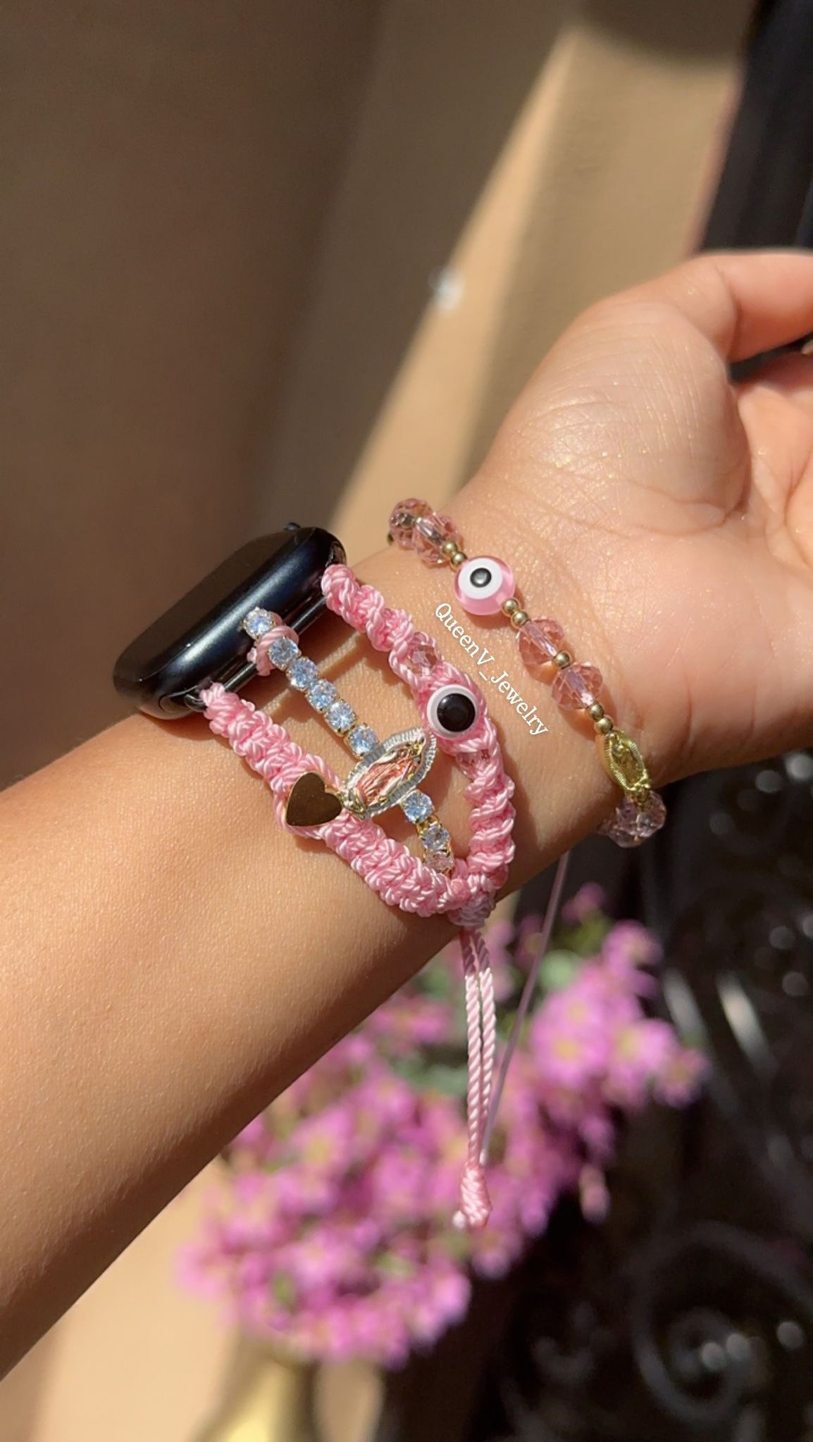 Virgencita Bling Tennis Bracelet Apple Watch Band