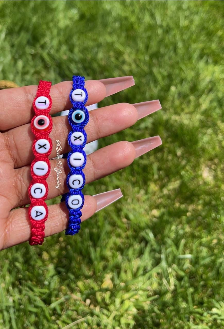 Thumbnail: Matching Toxico & Toxica Bracelets for Couples