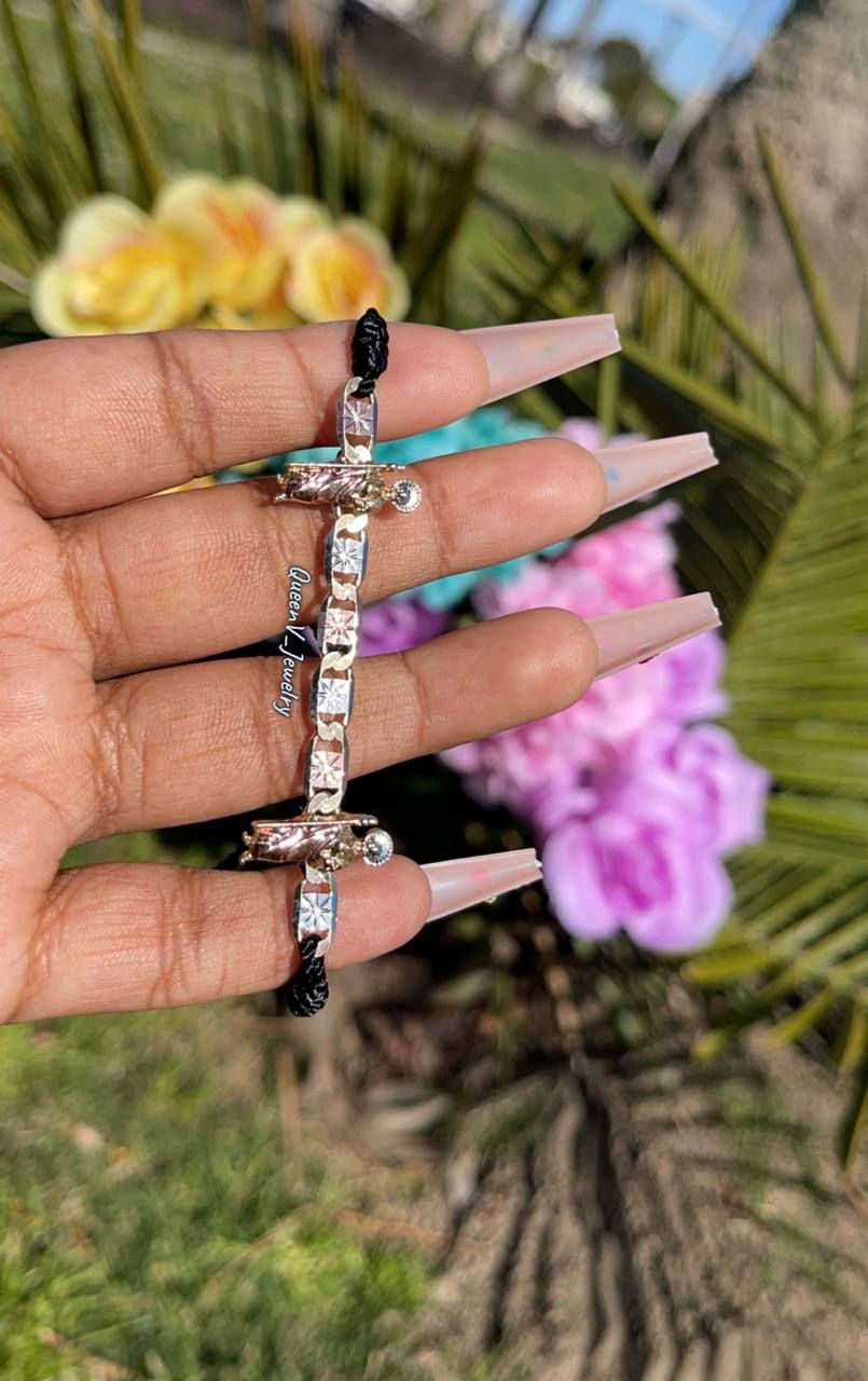 Thumbnail: Black 3Tone San juditas Bracelet