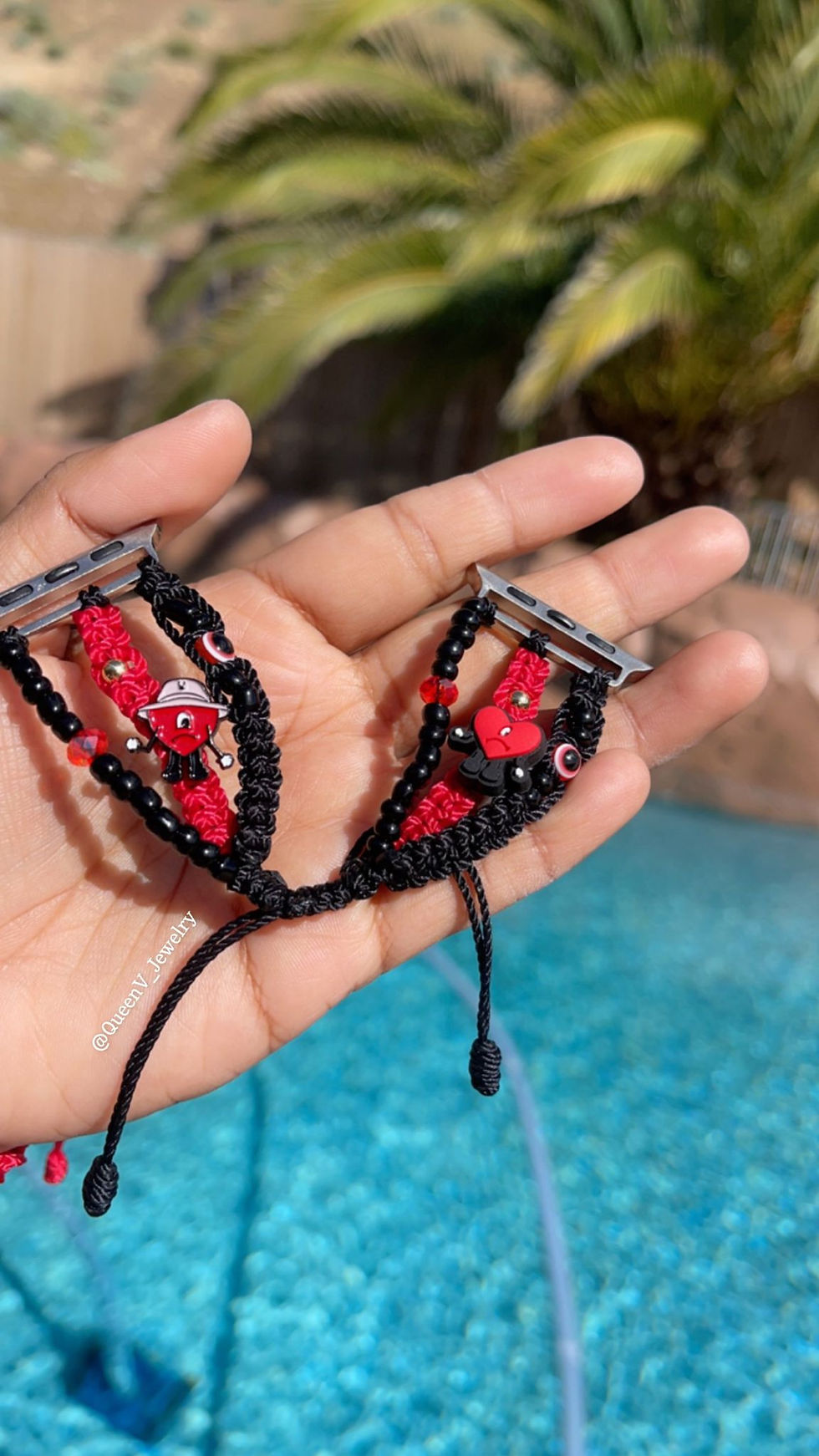 Thumbnail: Bad Bunny Red & Black Evil Eye Apple Watch Band