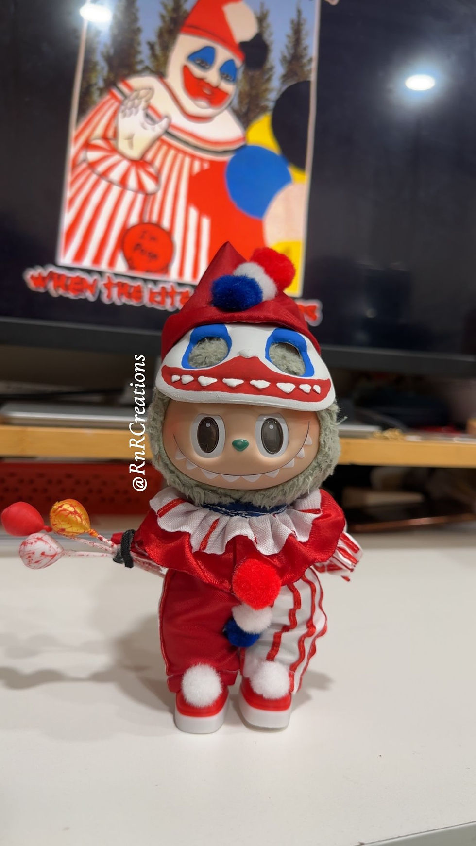 Thumbnail: Clown Mask– Handmade Outfit for Labubu