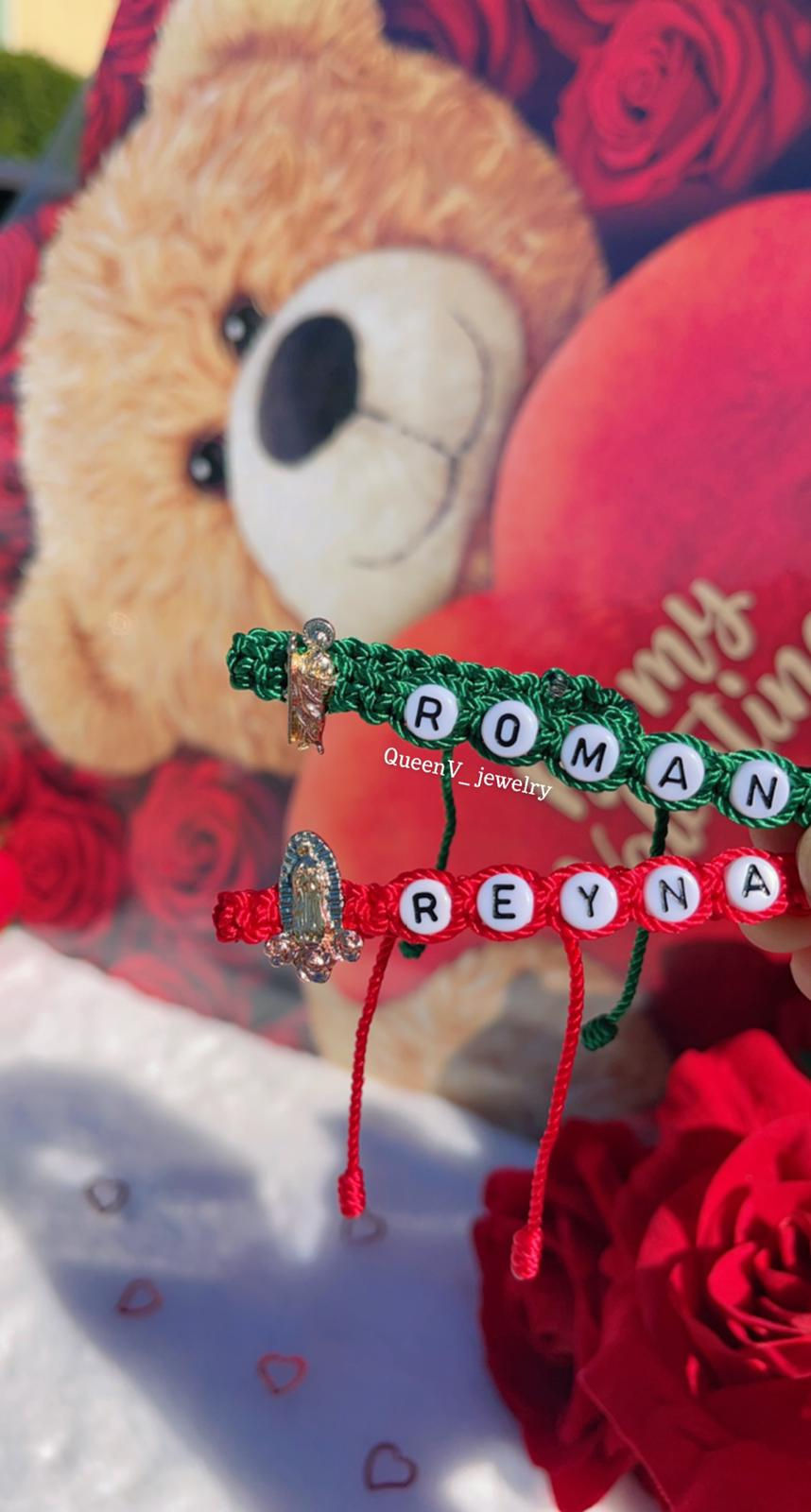 Thumbnail: San Juditas & Guadalupe Couples NAME'S Adjustable Bracelets