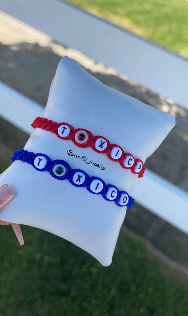 Thumbnail: Matching Toxico & Toxica Bracelets for Couples