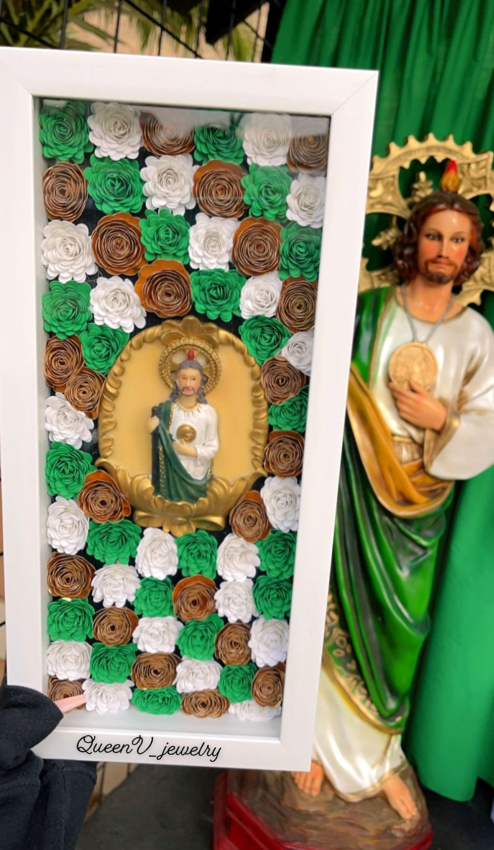 Thumbnail: 3D San Juditas Flower Shadow Box